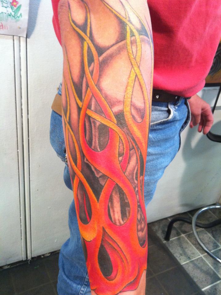 flames tattoo